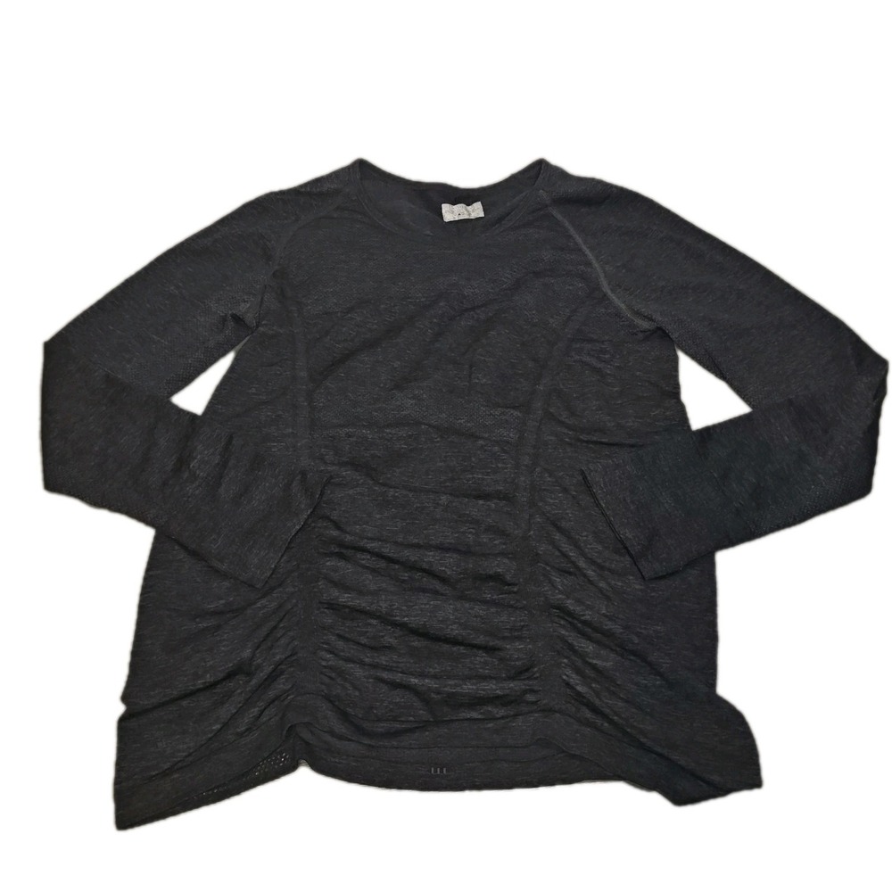 Athleta Woman's Performance Long Sleeve Top,Front Ruching,Size Large